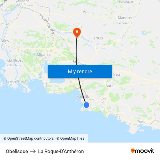 Obélisque to La Roque-D'Anthéron map