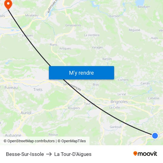 Besse-Sur-Issole to La Tour-D'Aigues map