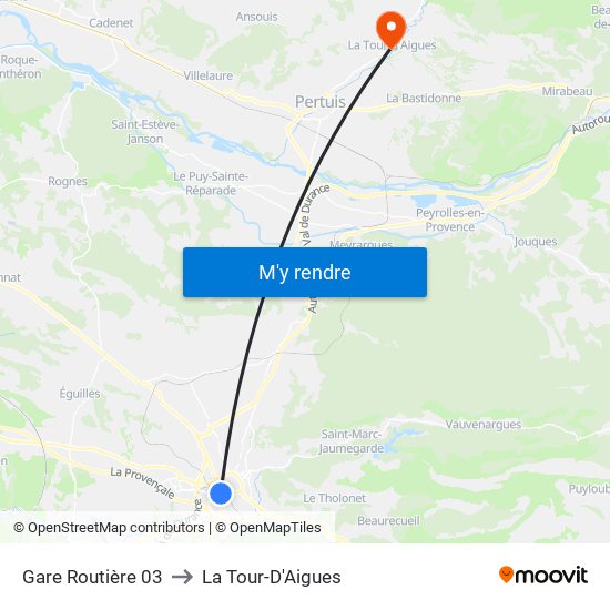 Gare Routière 03 to La Tour-D'Aigues map