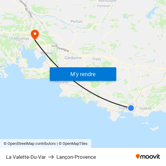 La Valette-Du-Var to Lançon-Provence map