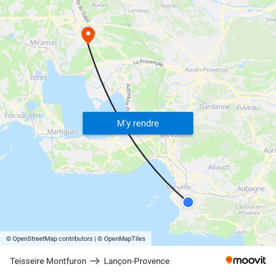 Teisseire Montfuron to Lançon-Provence map