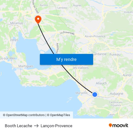 Booth Lecache to Lançon-Provence map