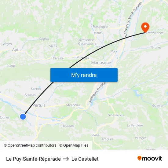 Le Puy-Sainte-Réparade to Le Castellet map