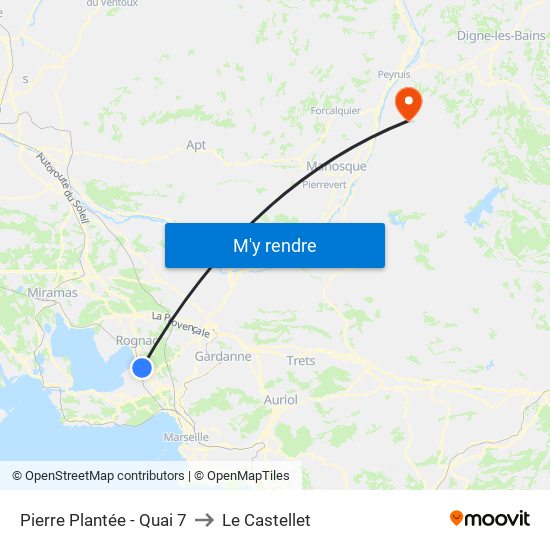 Pierre Plantée - Quai 7 to Le Castellet map