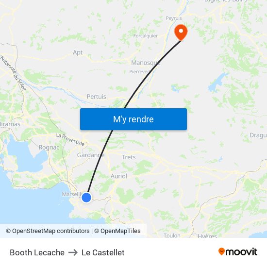 Booth Lecache to Le Castellet map
