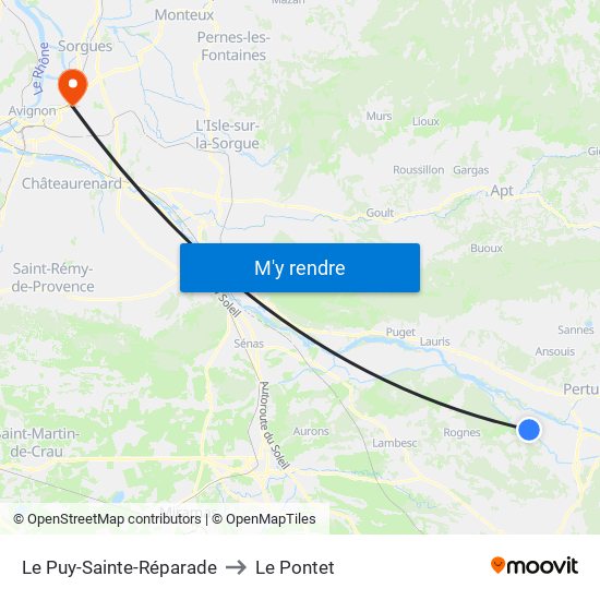 Le Puy-Sainte-Réparade to Le Pontet map