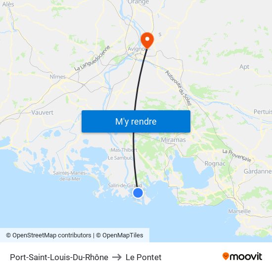 Port-Saint-Louis-Du-Rhône to Le Pontet map