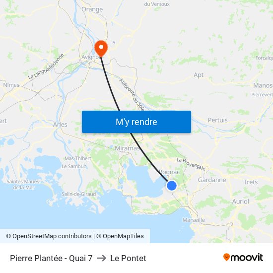 Pierre Plantée - Quai 7 to Le Pontet map