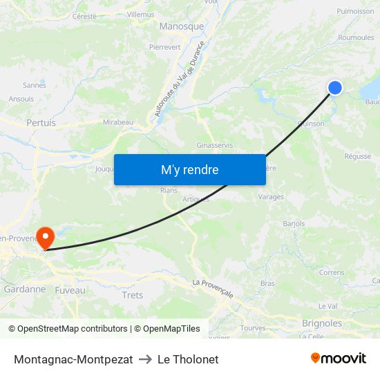 Montagnac-Montpezat to Le Tholonet map