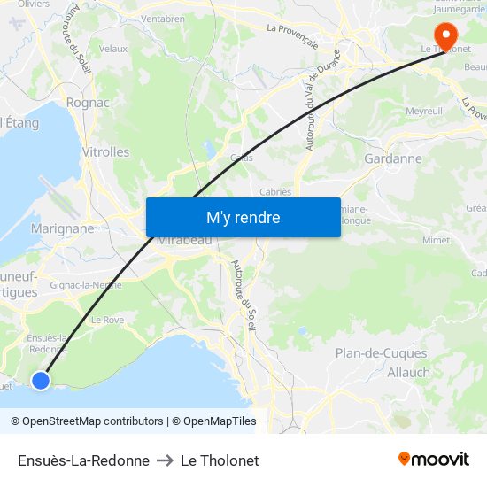 Ensuès-La-Redonne to Le Tholonet map