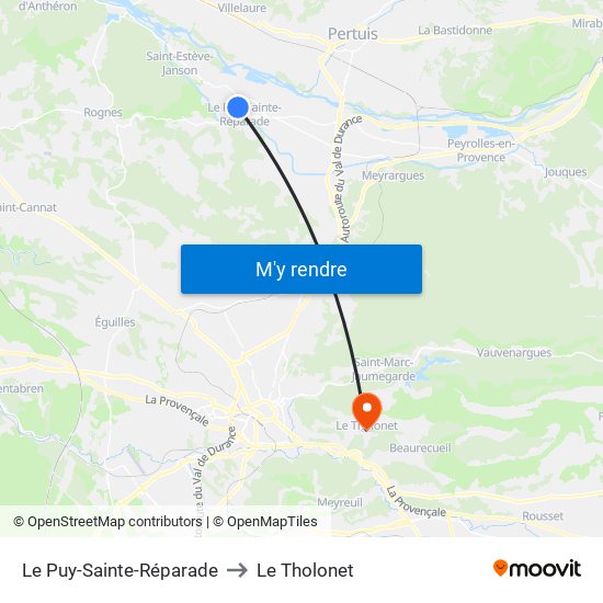 Le Puy-Sainte-Réparade to Le Tholonet map