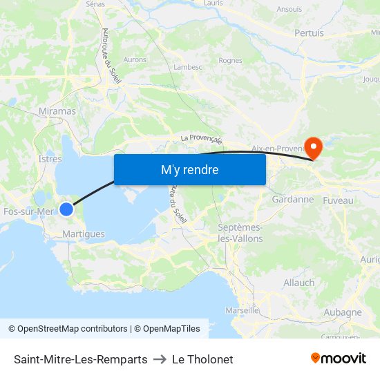 Saint-Mitre-Les-Remparts to Le Tholonet map