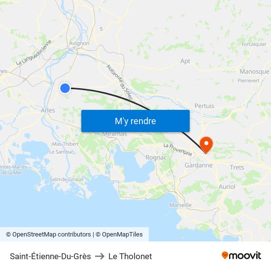 Saint-Étienne-Du-Grès to Le Tholonet map