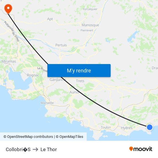 Collobri�S to Le Thor map