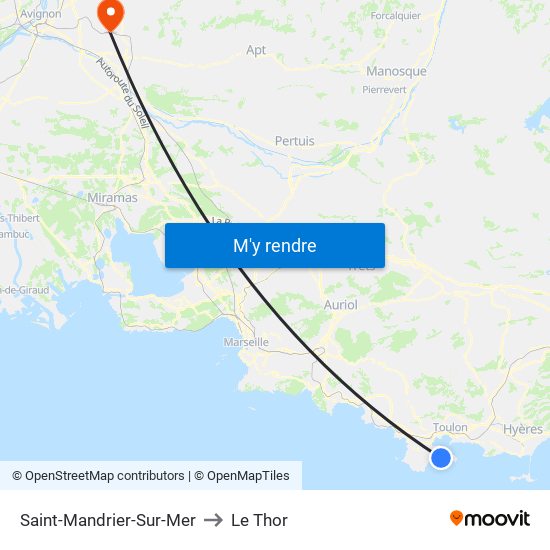 Saint-Mandrier-Sur-Mer to Le Thor map