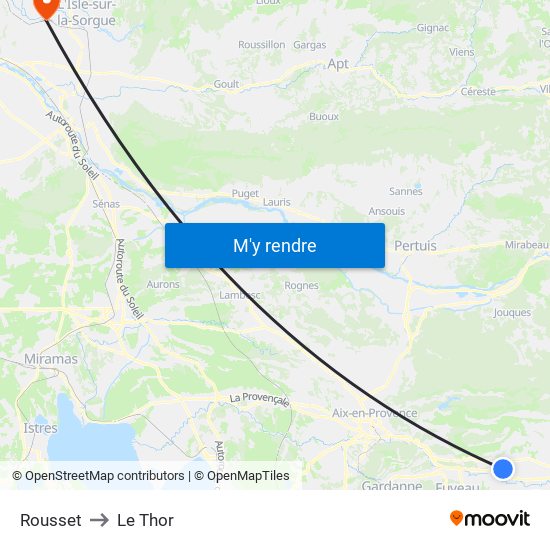 Rousset to Le Thor map
