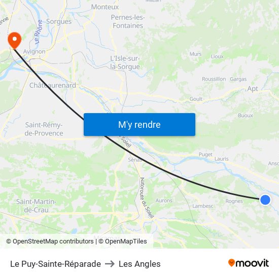 Le Puy-Sainte-Réparade to Les Angles map