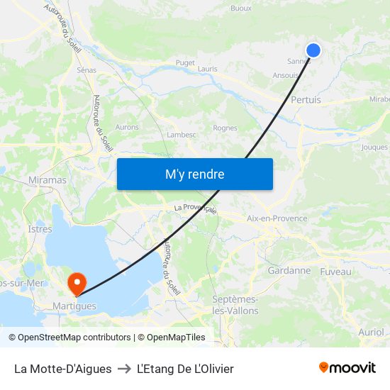 La Motte-D'Aigues to La Motte-D'Aigues map