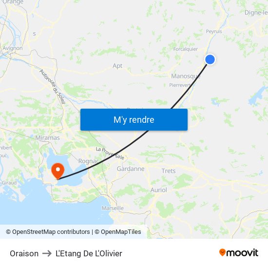 Oraison to L'Etang De L'Olivier map