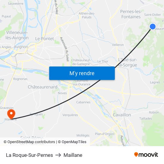 La Roque-Sur-Pernes to La Roque-Sur-Pernes map