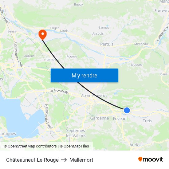 Châteauneuf-Le-Rouge to Mallemort map