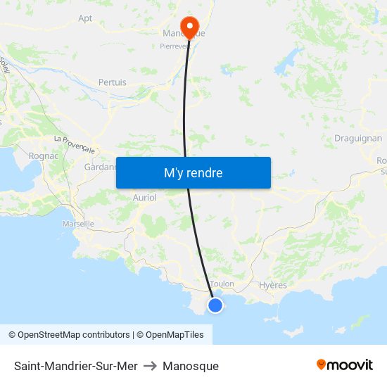 Saint-Mandrier-Sur-Mer to Manosque map