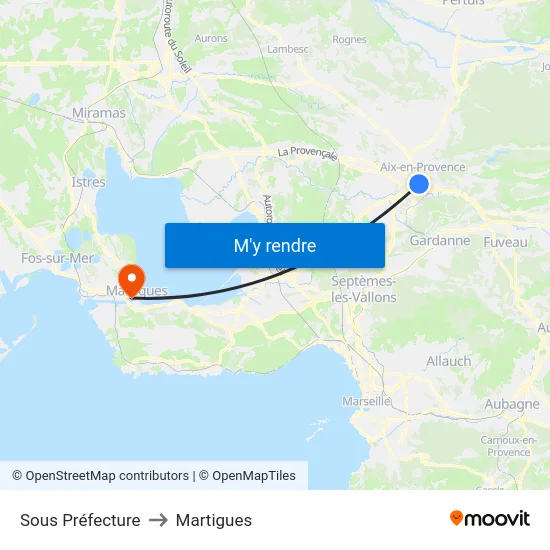Sous Préfecture to Martigues map