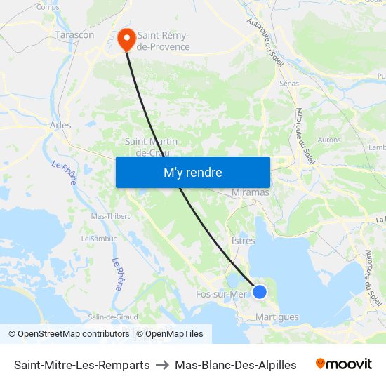 Saint-Mitre-Les-Remparts to Mas-Blanc-Des-Alpilles map