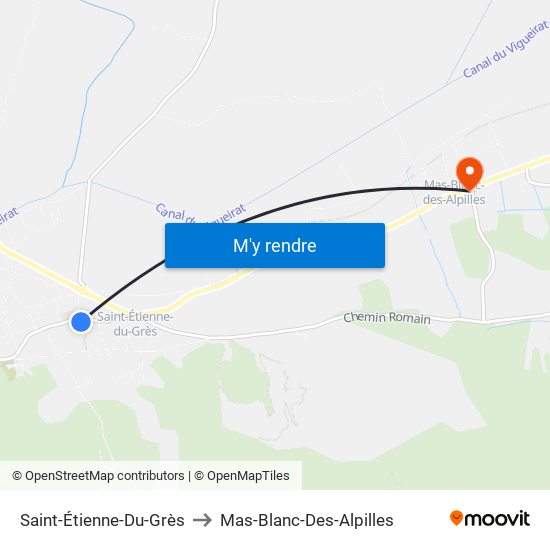 Saint-Étienne-Du-Grès to Mas-Blanc-Des-Alpilles map