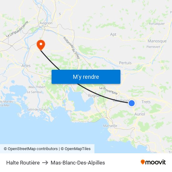 Halte Routière to Mas-Blanc-Des-Alpilles map