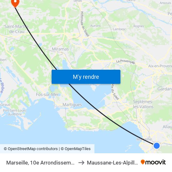 Marseille, 10e Arrondissement to Marseille, 10e Arrondissement map
