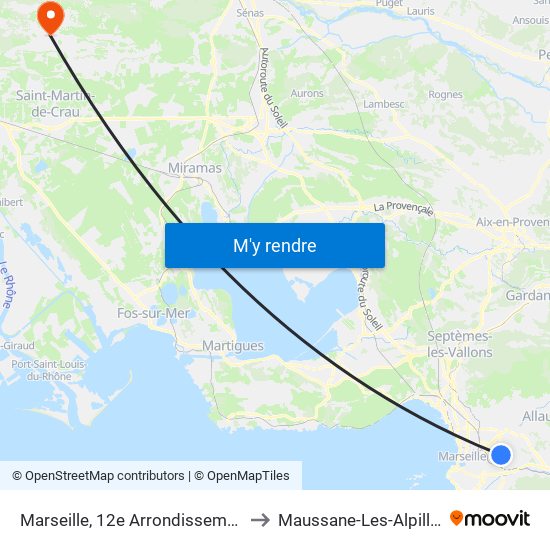 Marseille, 12e Arrondissement to Marseille, 12e Arrondissement map