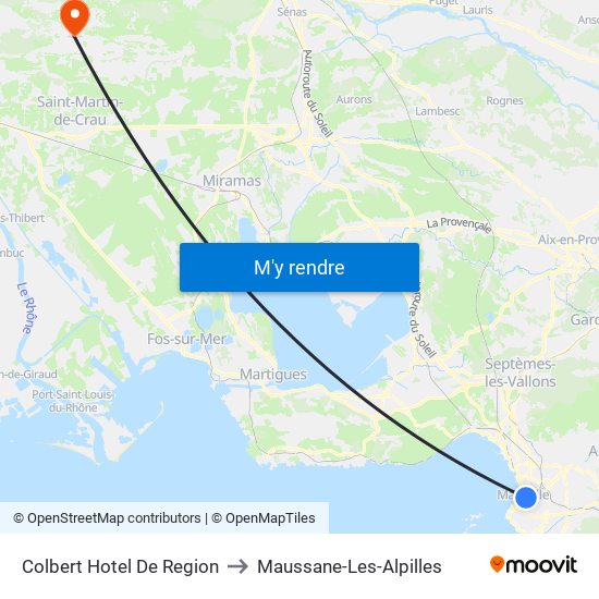 Colbert Hotel De Region to Maussane-Les-Alpilles map