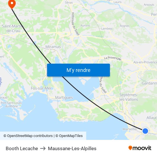 Booth Lecache to Maussane-Les-Alpilles map