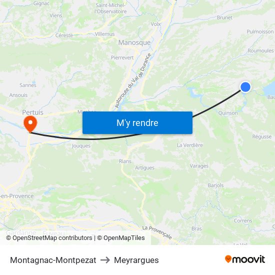 Montagnac-Montpezat to Meyrargues map