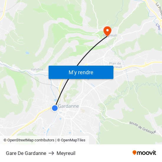 Gare De Gardanne to Meyreuil map