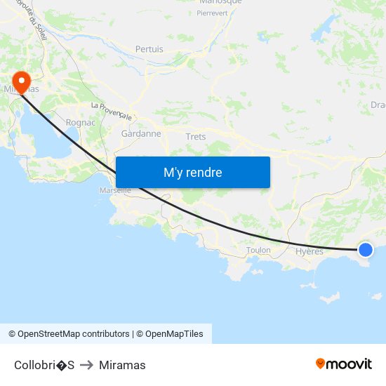Collobri�S to Miramas map