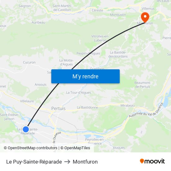 Le Puy-Sainte-Réparade to Montfuron map