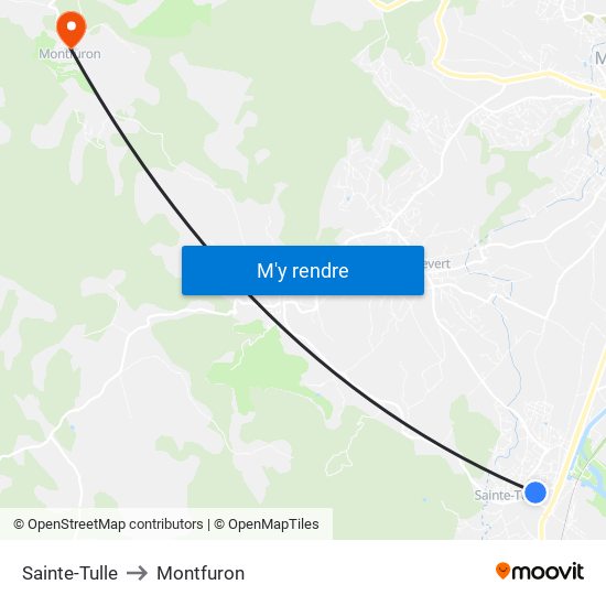 Sainte-Tulle to Montfuron map