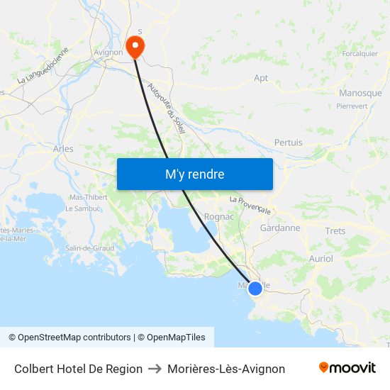 Colbert Hotel De Region to Morières-Lès-Avignon map