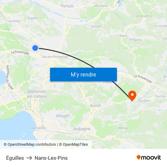 Éguilles to Nans-Les-Pins map