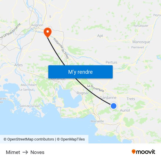 Mimet to Noves map