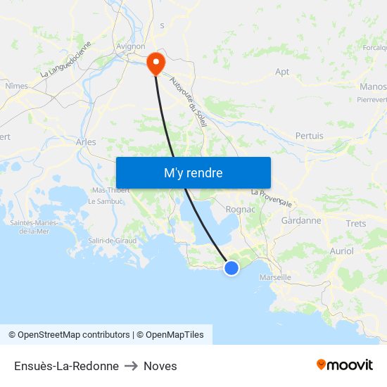 Ensuès-La-Redonne to Noves map