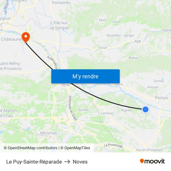 Le Puy-Sainte-Réparade to Noves map