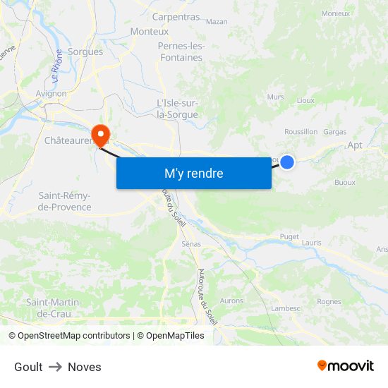 Goult to Noves map