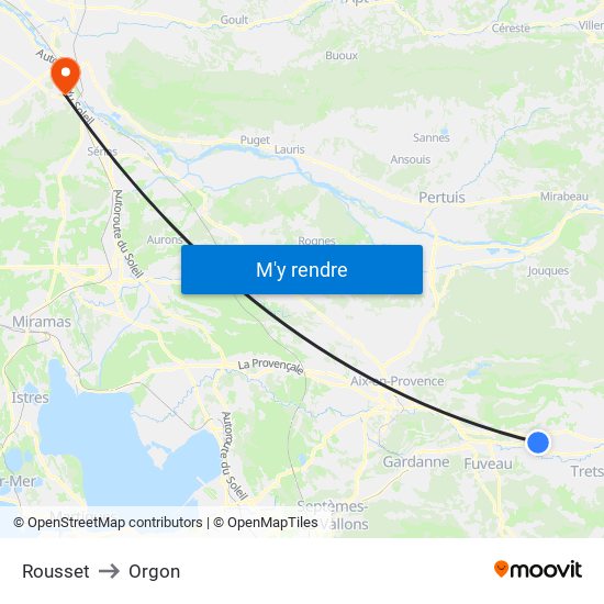 Rousset to Orgon map