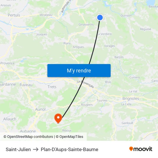 Saint-Julien to Saint-Julien map