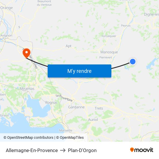 Allemagne-En-Provence to Plan-D'Orgon map