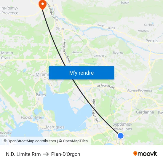 N.D. Limite Rtm to Plan-D'Orgon map