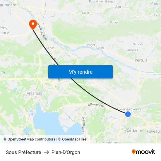 Sous Préfecture to Plan-D'Orgon map